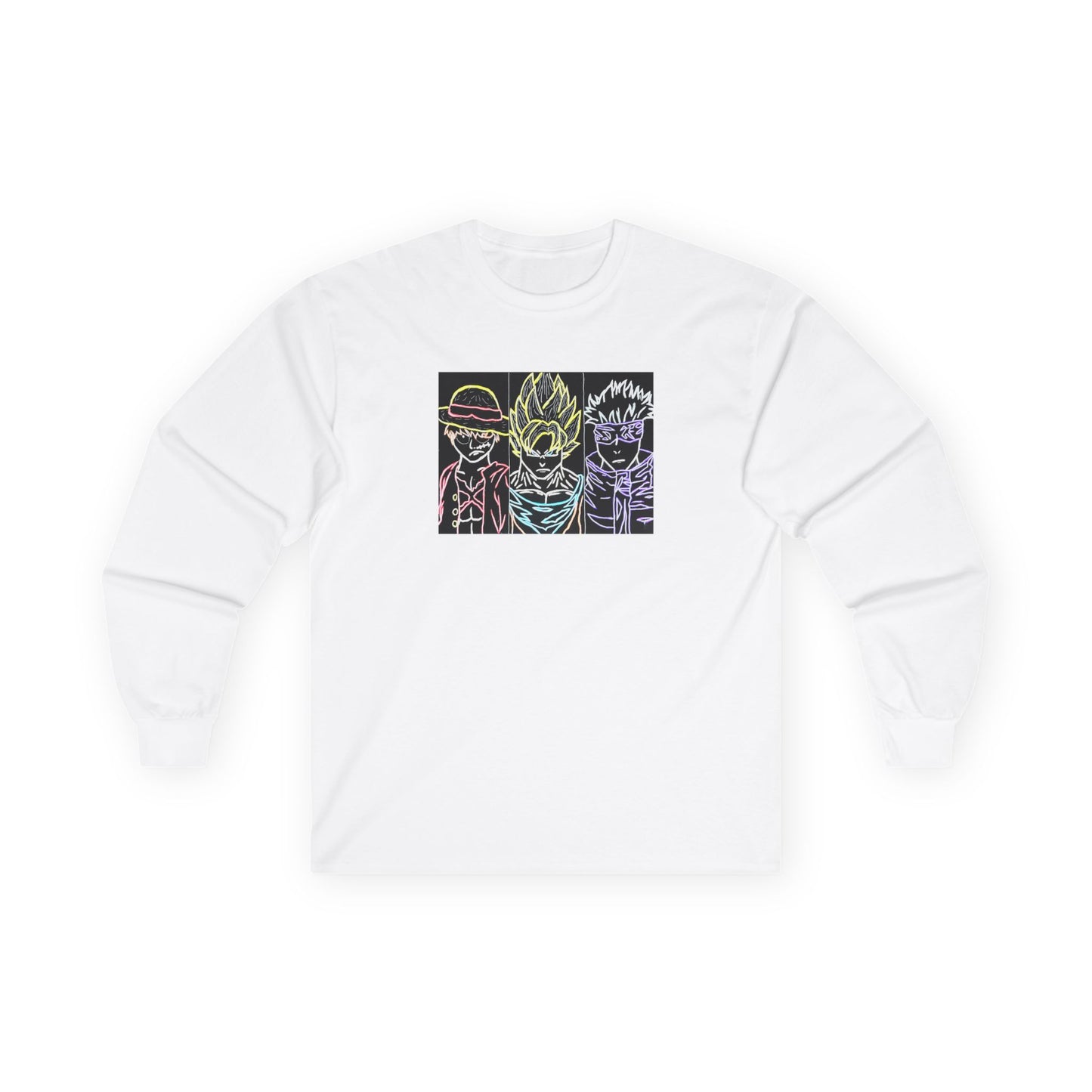 Anime Legends Long Sleeve Tee - Luffy, Goku, Gojo