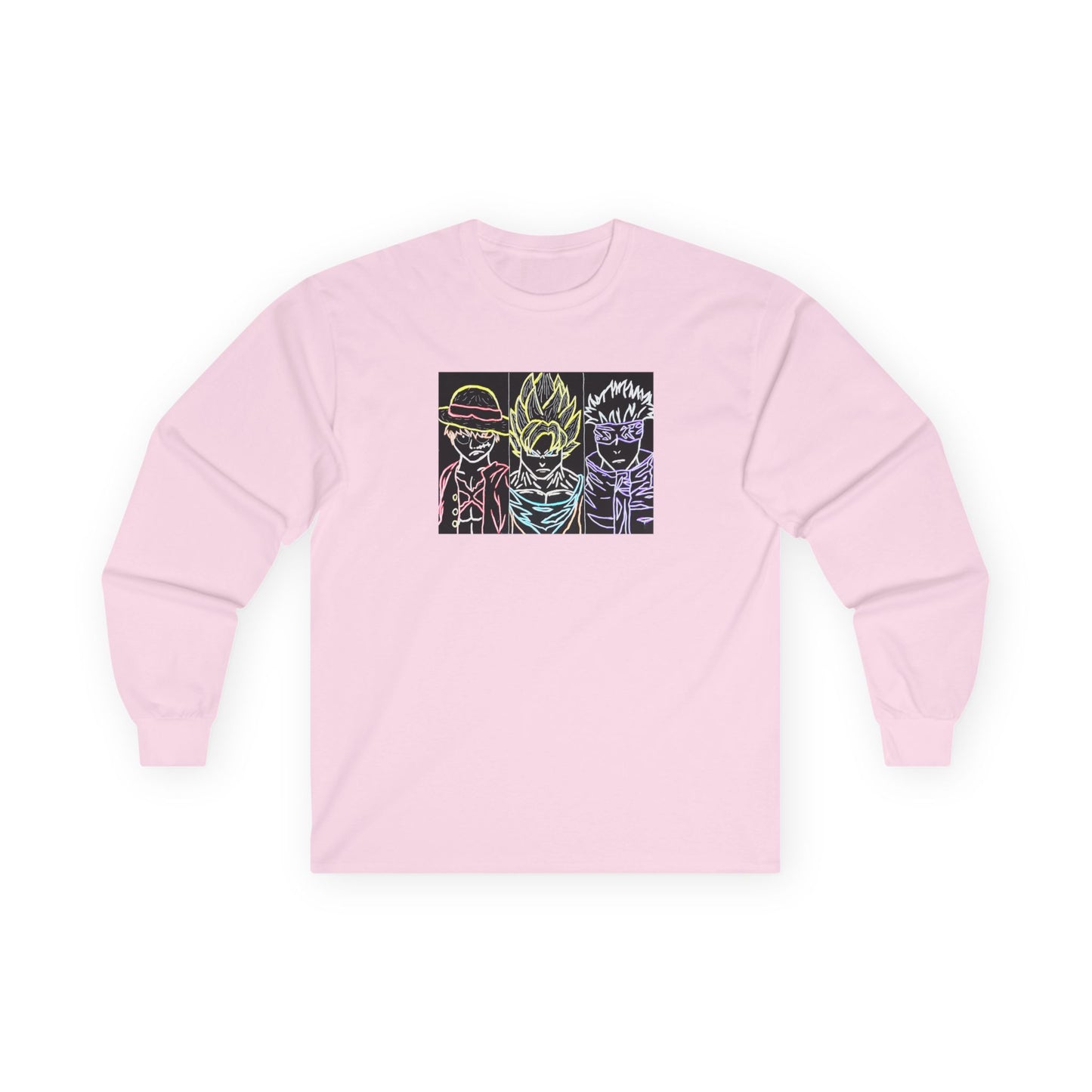Anime Legends Long Sleeve Tee - Luffy, Goku, Gojo