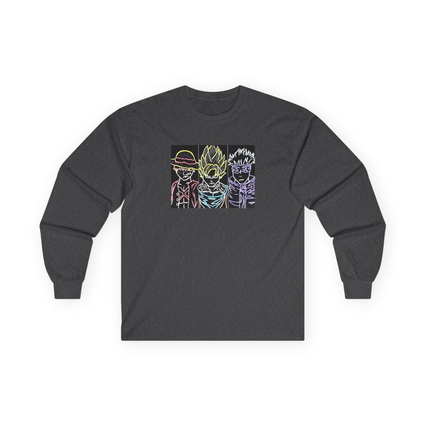 Anime Legends Long Sleeve Tee - Luffy, Goku, Gojo