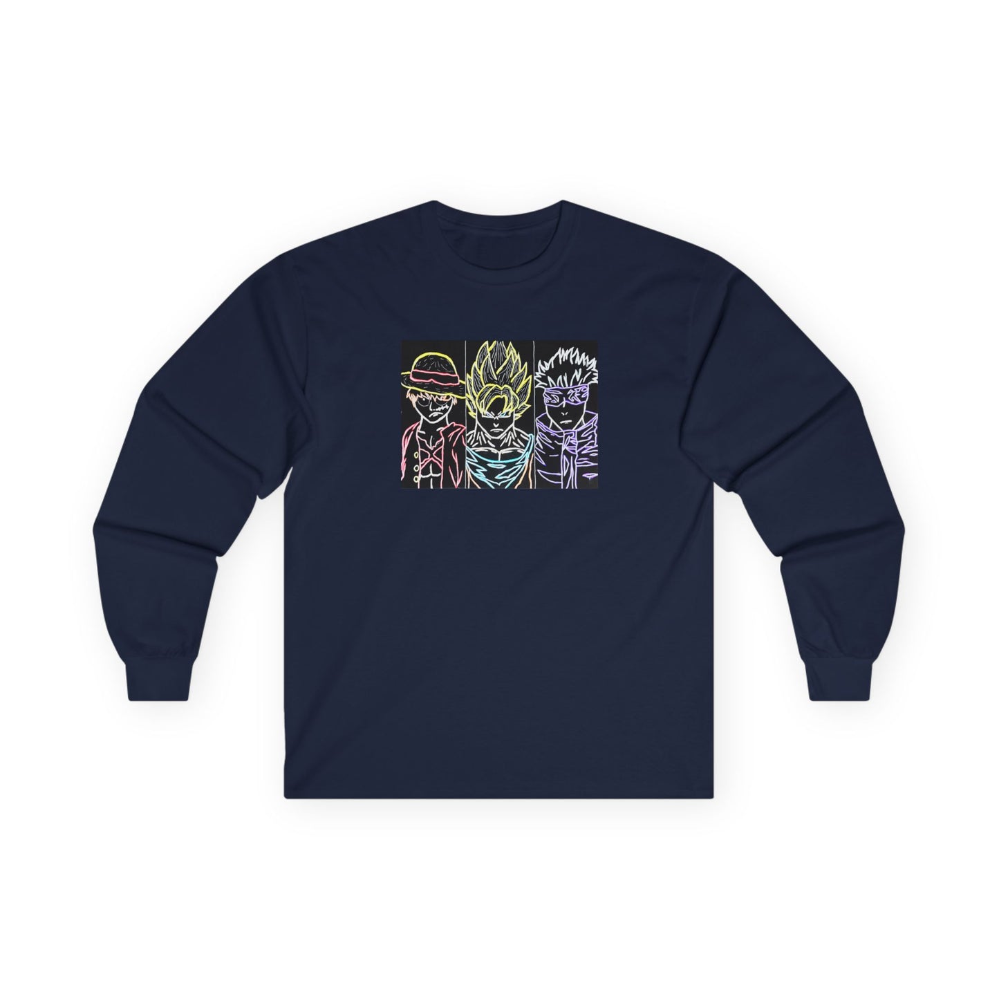 Anime Legends Long Sleeve Tee - Luffy, Goku, Gojo