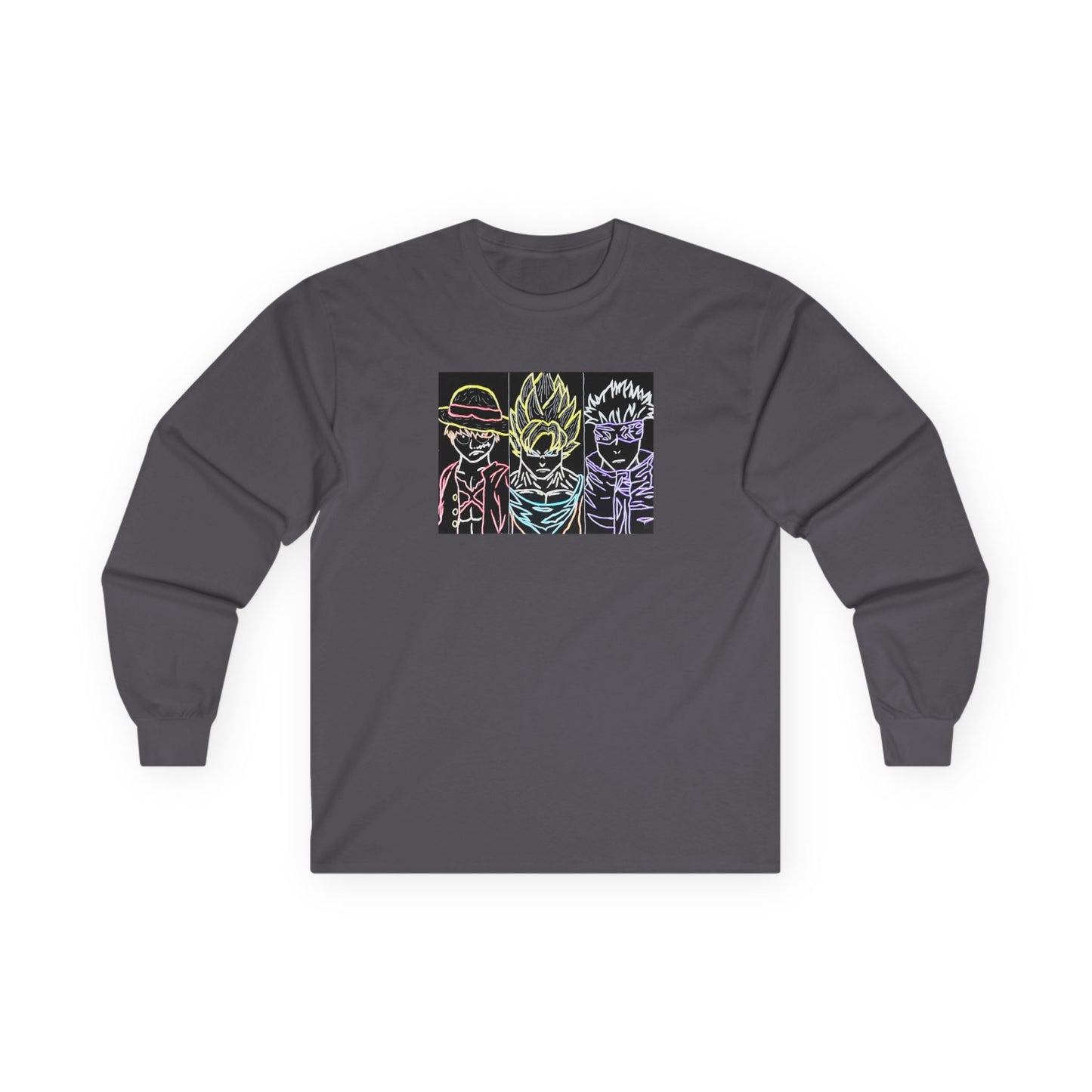 Anime Legends Long Sleeve Tee - Luffy, Goku, Gojo