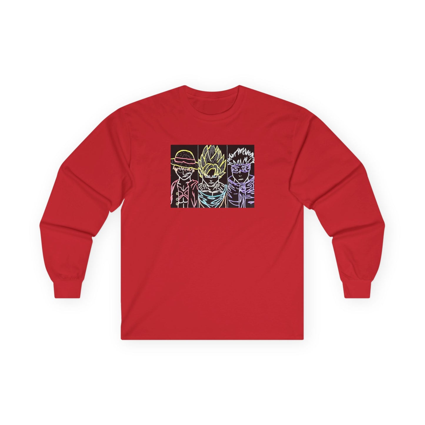 Anime Legends Long Sleeve Tee - Luffy, Goku, Gojo