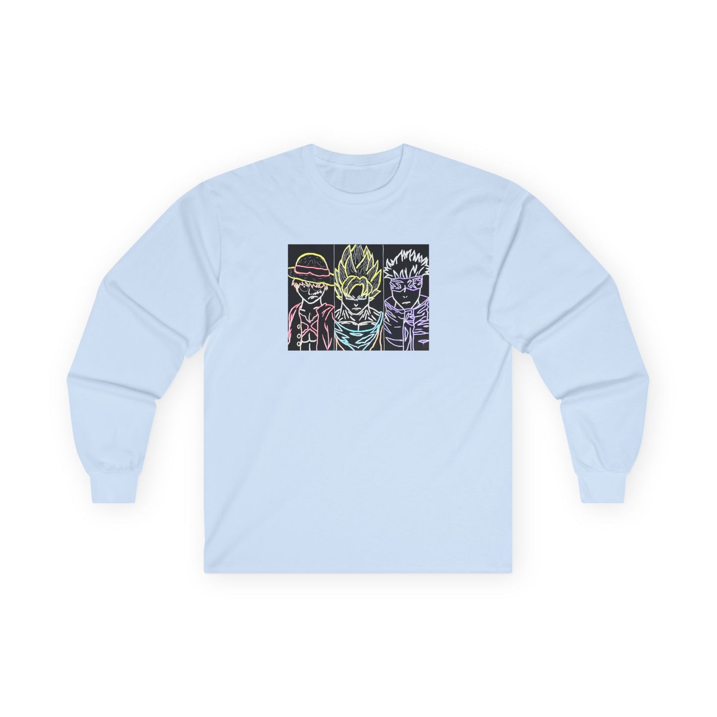 Anime Legends Long Sleeve Tee - Luffy, Goku, Gojo