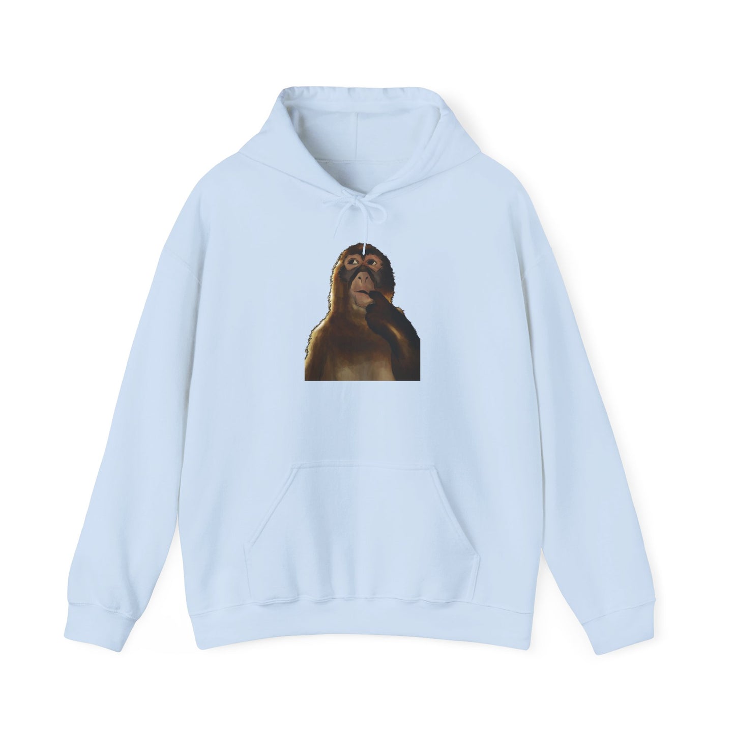 Monkey Painting Hoodie — Artistic Ape Graphic Sweatshirt