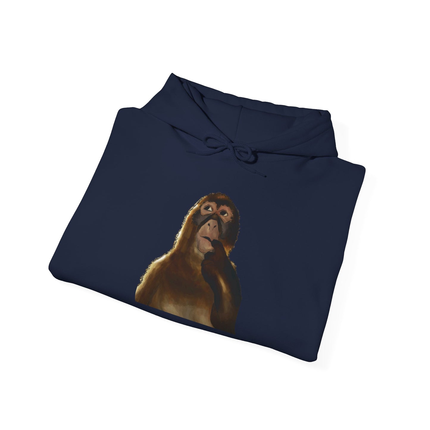 Monkey Painting Hoodie — Artistic Ape Graphic Sweatshirt