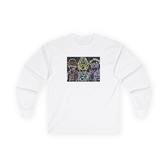 Anime Legends Long Sleeve Tee - Luffy, Goku, Gojo