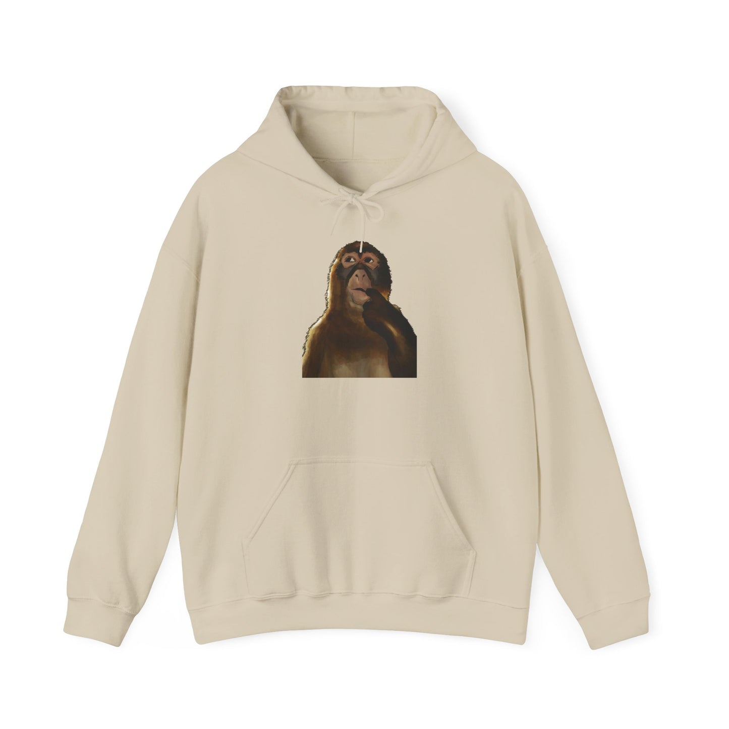 Monkey Painting Hoodie — Artistic Ape Graphic Sweatshirt