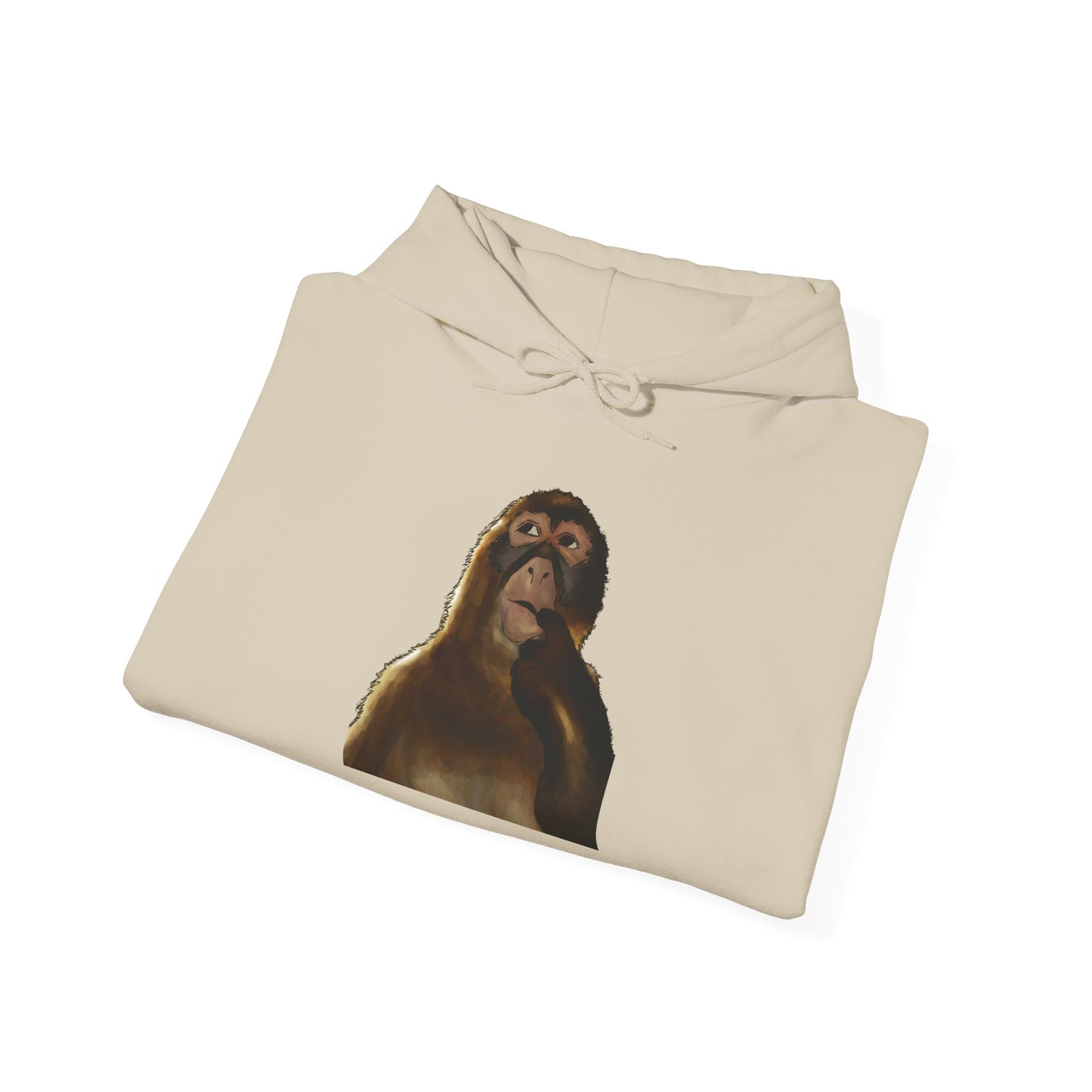 Monkey Painting Hoodie — Artistic Ape Graphic Sweatshirt