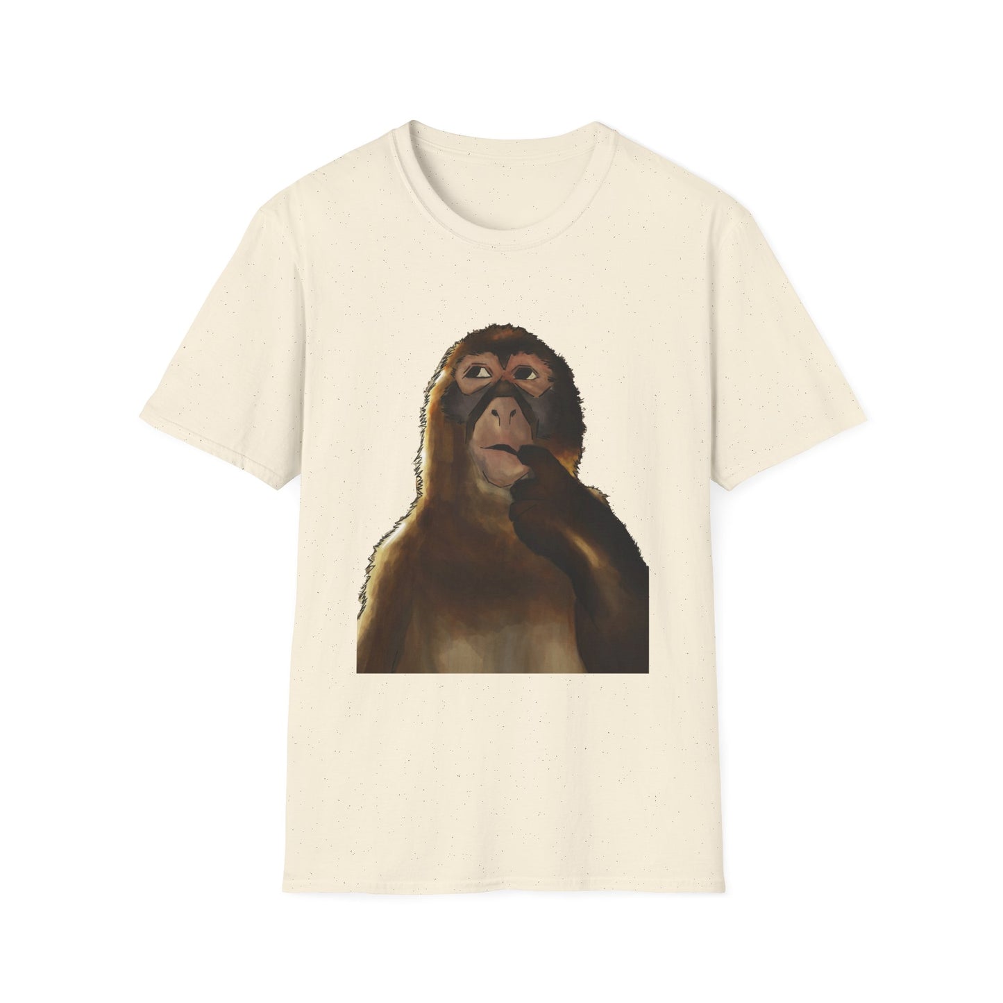 Thinking Monkey T-Shirt — Funny Pondering Primate Graphic Tee