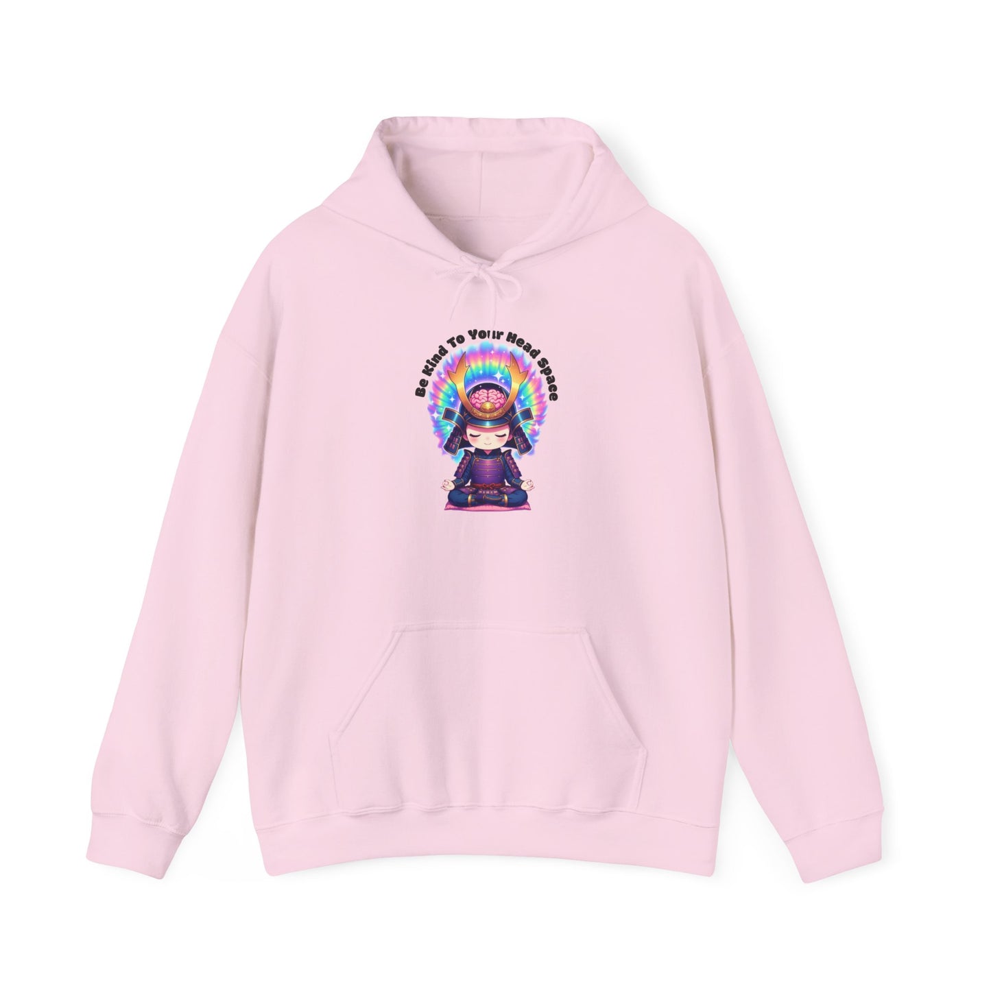 Be Kind to Your Head Space Hoodie — Chibi Samurai Meditation Anime Sweatshirt