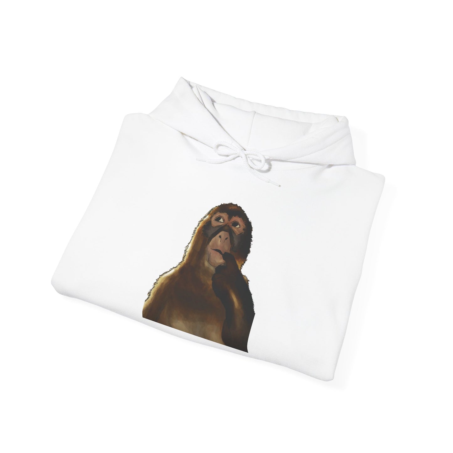 Monkey Painting Hoodie — Artistic Ape Graphic Sweatshirt