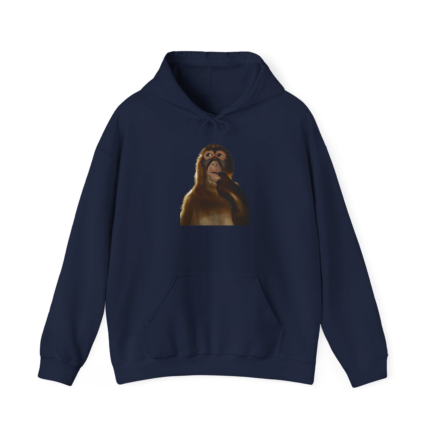 Monkey Painting Hoodie — Artistic Ape Graphic Sweatshirt