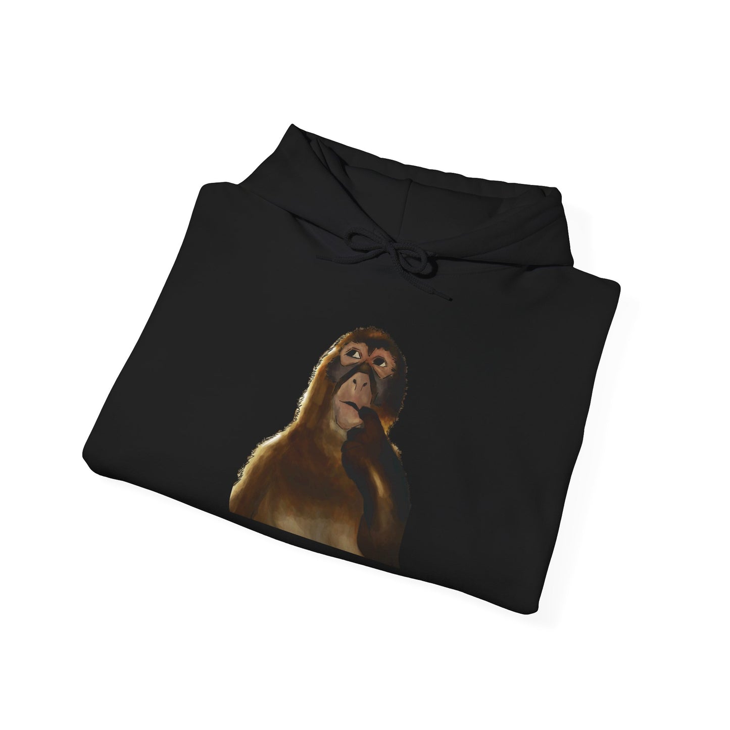 Monkey Painting Hoodie — Artistic Ape Graphic Sweatshirt