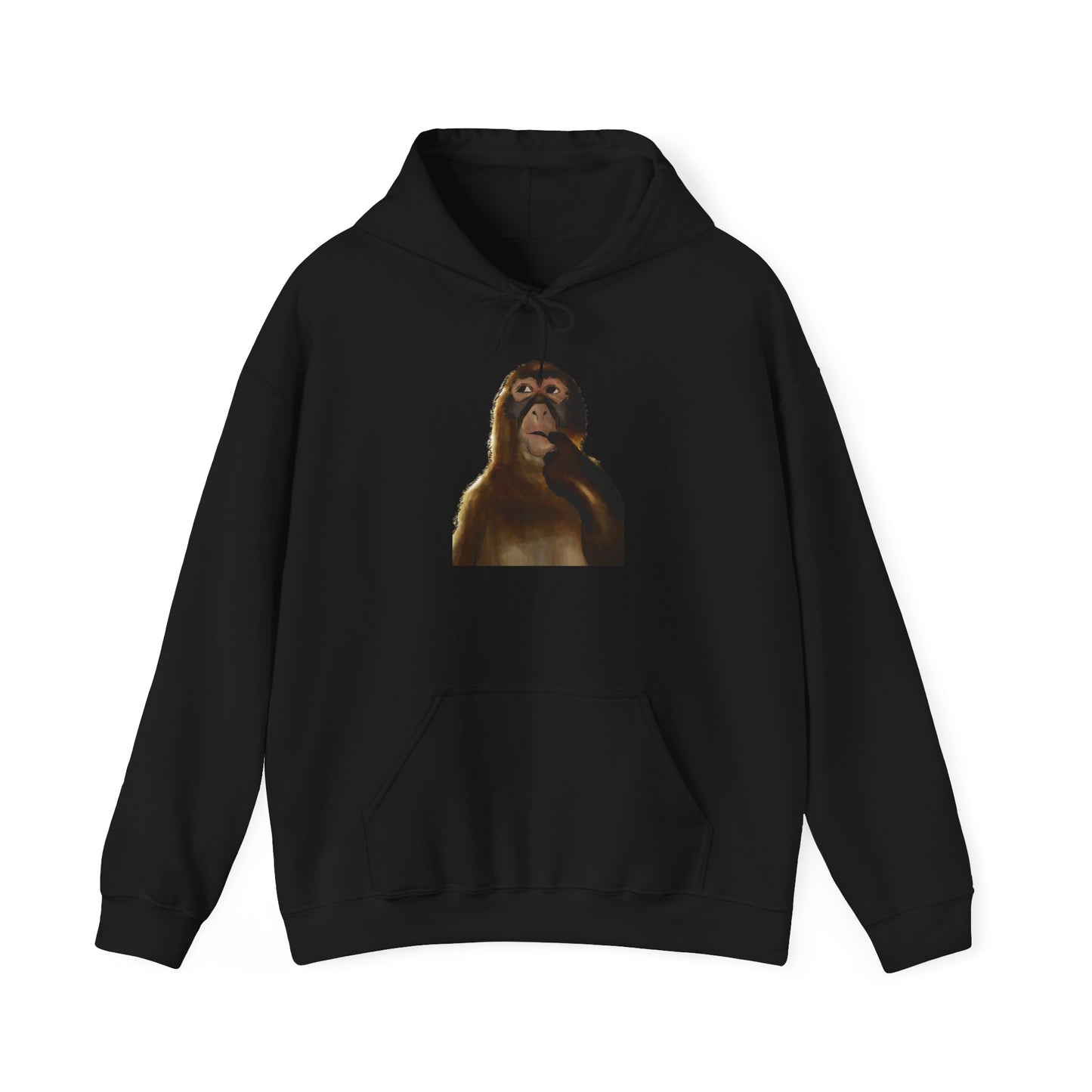 Monkey Painting Hoodie — Artistic Ape Graphic Sweatshirt