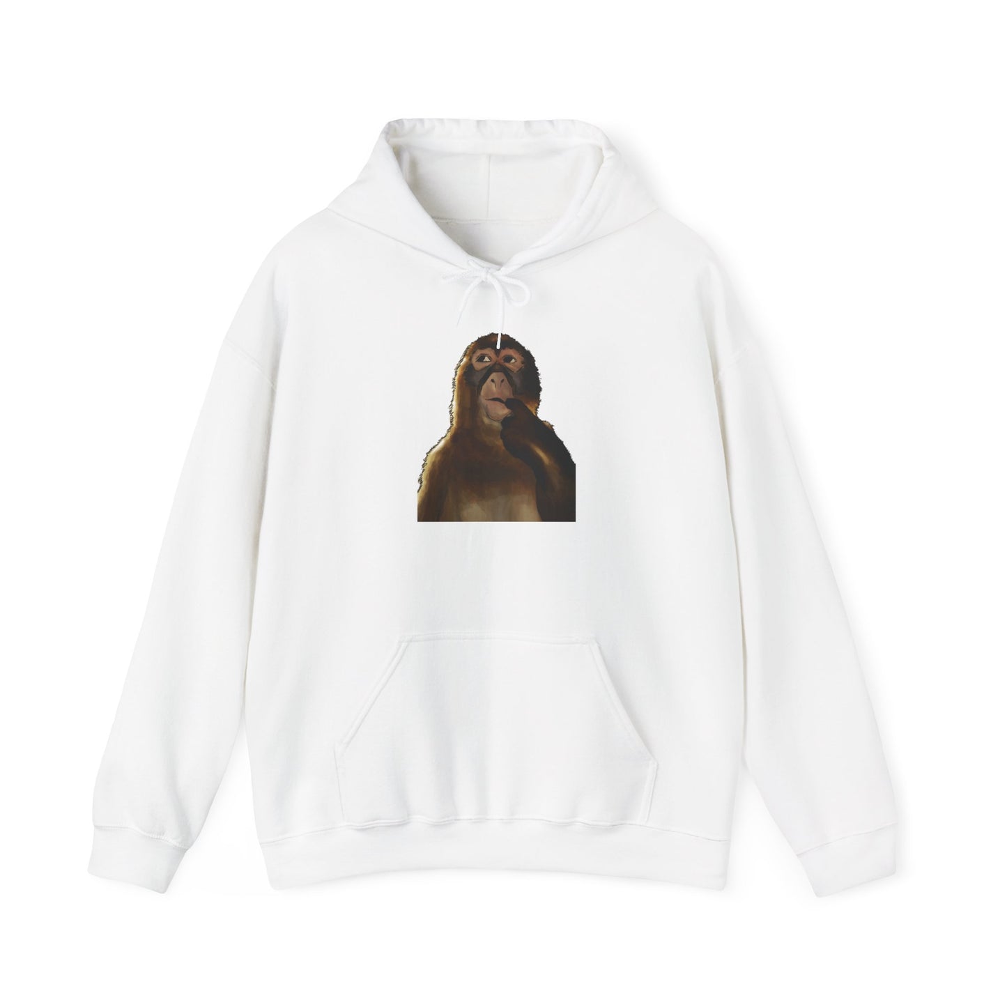 Monkey Painting Hoodie — Artistic Ape Graphic Sweatshirt