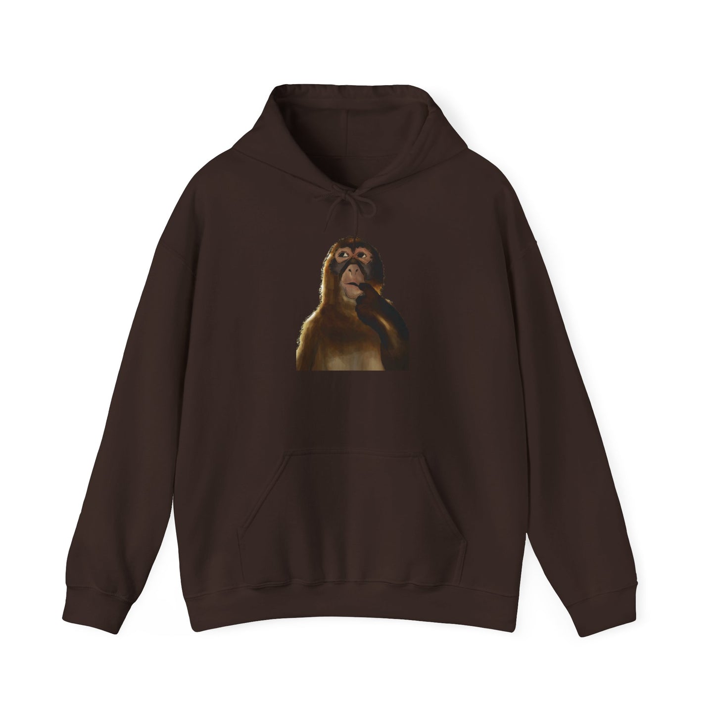 Monkey Painting Hoodie — Artistic Ape Graphic Sweatshirt