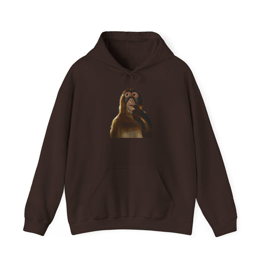 Monkey Painting Hoodie — Artistic Ape Graphic Sweatshirt