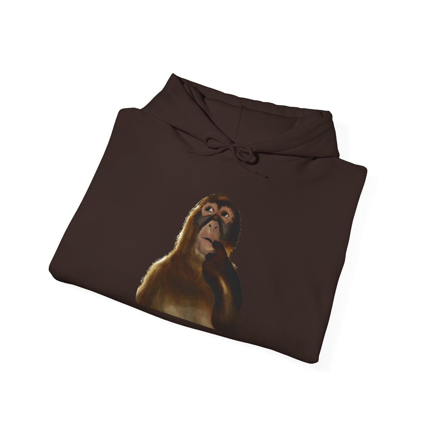 Monkey Painting Hoodie — Artistic Ape Graphic Sweatshirt