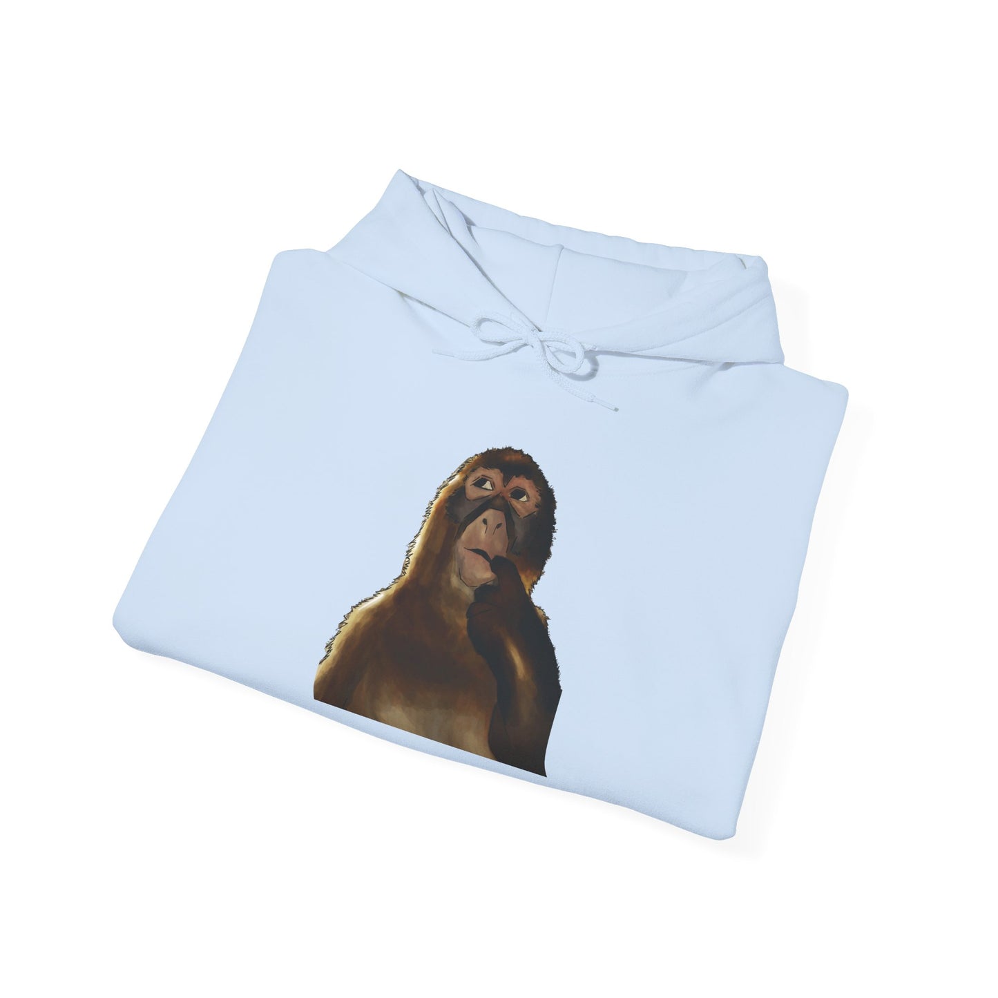 Monkey Painting Hoodie — Artistic Ape Graphic Sweatshirt